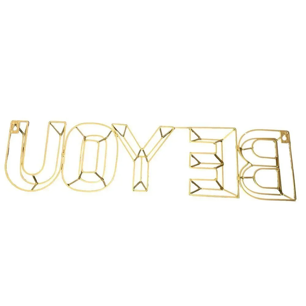 BE YOU Gold Metal Inspo Decor